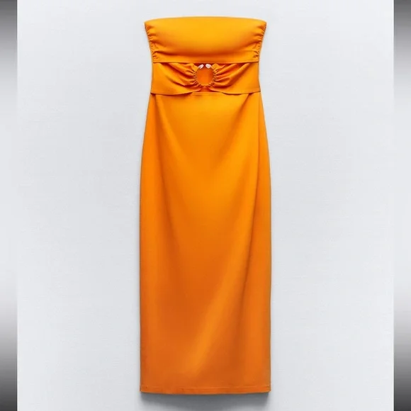 NWT Zara Cutout strapless dress - Picture 7 of 7